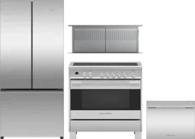 4 Piece Package Includes Refrigerator, Range, Hood And Dishwasher